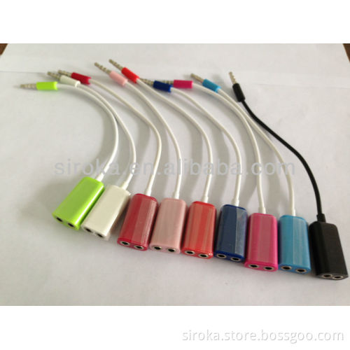 Music Headphone Splitter With 3.5mm Jack For IPhone/ Tab/ Samsung